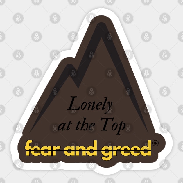 Lonely at the Top Sticker by yzbn_king